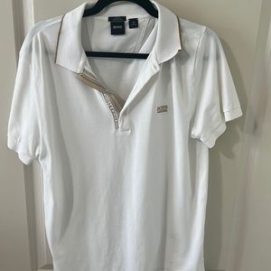 Hugo boss white polo xl/slim